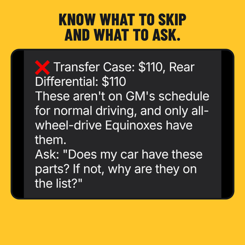 Know what to skip and what to ask.